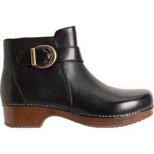 NEW Dansko Brennan GENUINE LEATHER Ankle Bootie with Stylish Buckle zip 725 8s4